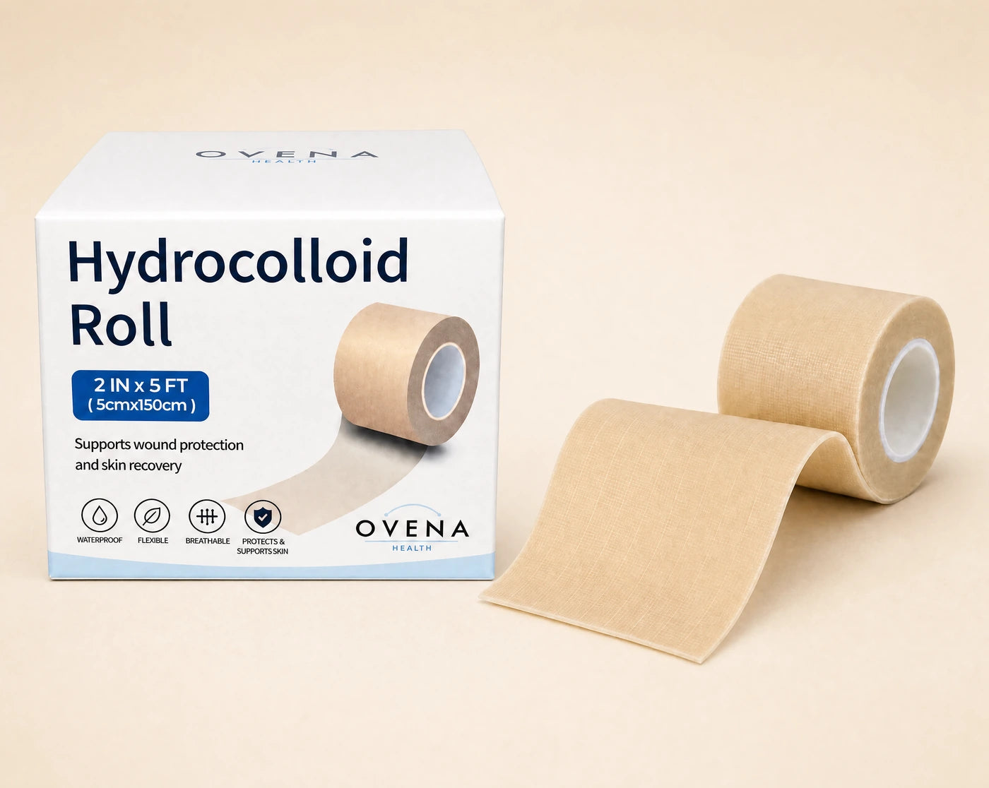 Medical-Grade Hydrocolloid Roll, Cut-to-Size