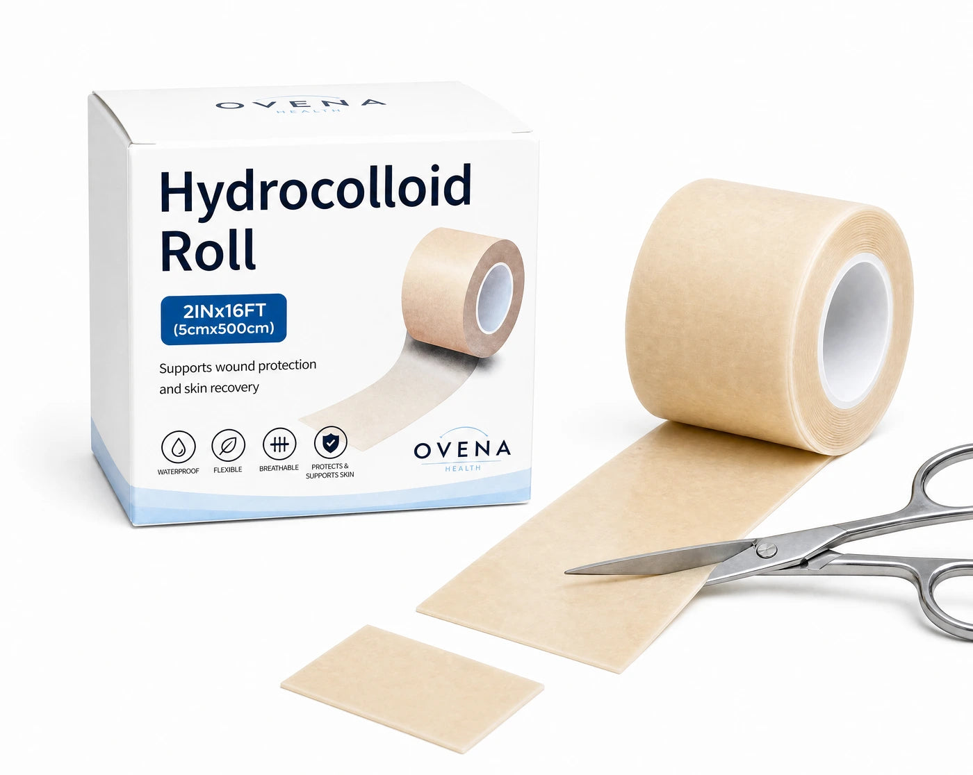 Medical-Grade Hydrocolloid Roll, Cut-to-Size