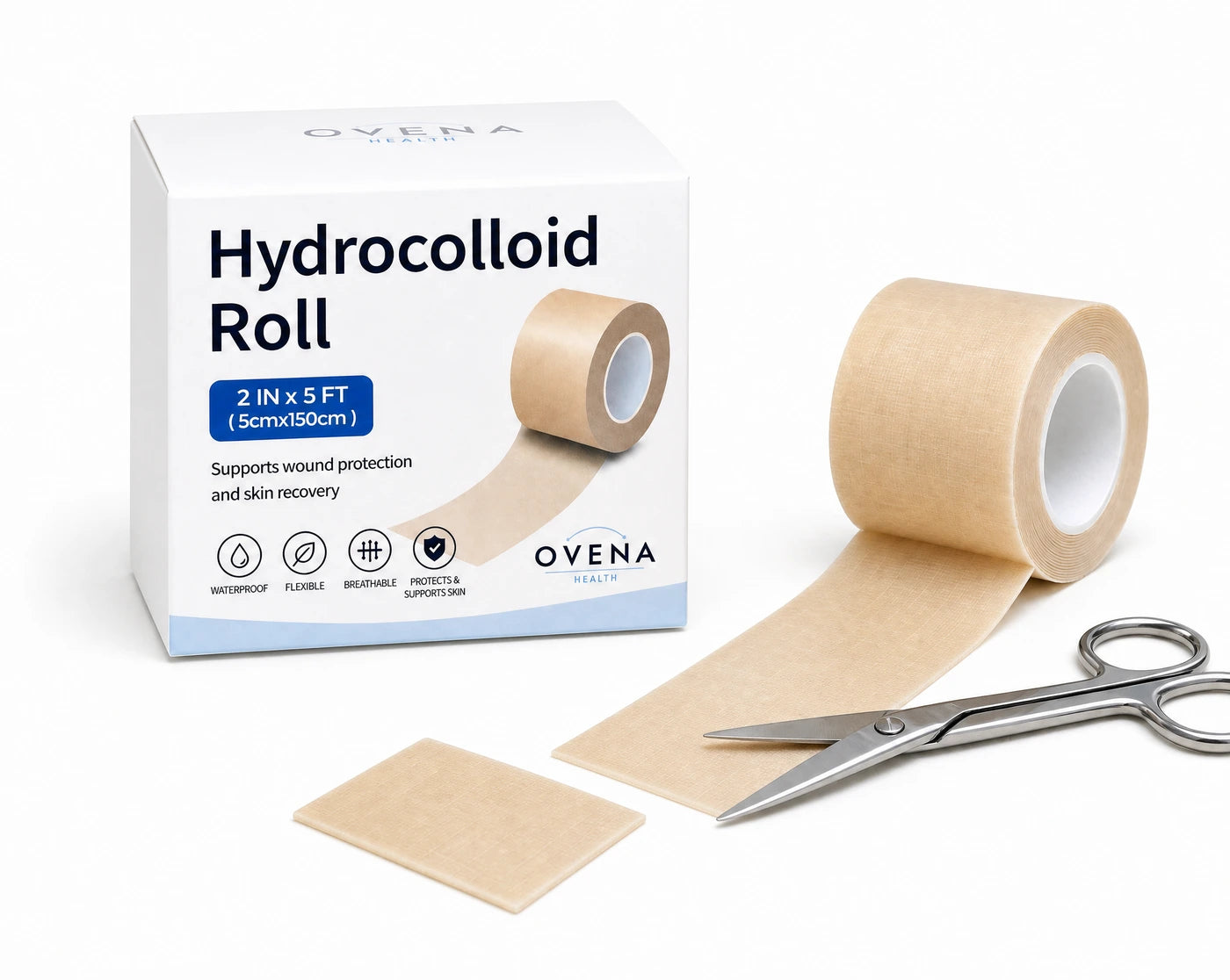 Medical-Grade Hydrocolloid Roll, Cut-to-Size