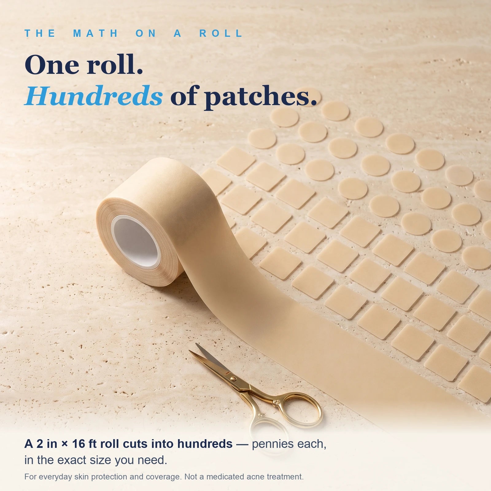 Medical-Grade Hydrocolloid Roll, Cut-to-Size